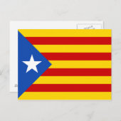 Vlag Catalonië Estelada Briefkaart (Voorkant / Achterkant)