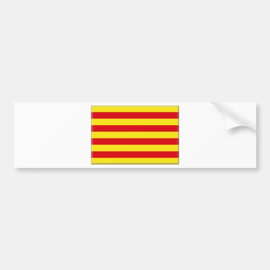 Vlag Catalonië (Spanje) Bumpersticker (Voorkant)