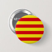 Vlag Catalonië (Spanje) Ronde Button 5,7 Cm (Voorkant /achterkant)