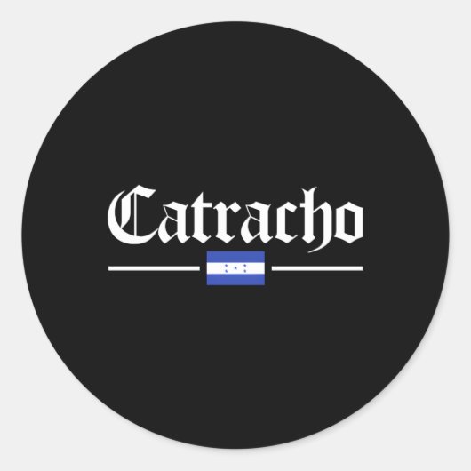 Vlag Catracho Honduras Ronde Sticker (Voorkant)