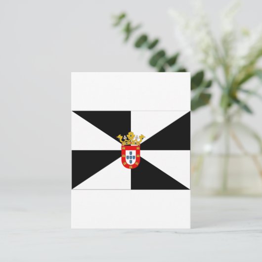 Vlag Ceuta (Spanje) Briefkaart (Staand voorkant)