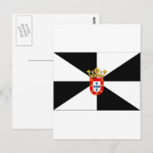 Vlag Ceuta (Spanje) Briefkaart (Voorkant / Achterkant)