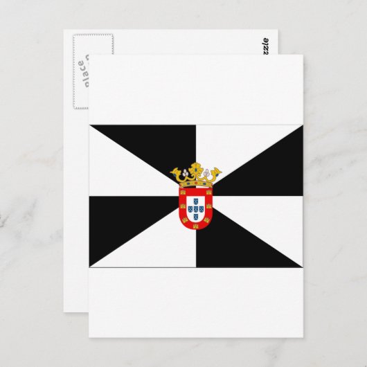 Vlag Ceuta (Spanje) Briefkaart (Voorkant / Achterkant)