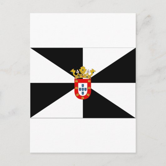 Vlag Ceuta (Spanje) Briefkaart (Voorkant)