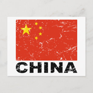  vlag China Briefkaart