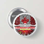 Vlag Chinese Chinese Canadese bomen Ronde Button 5,7 Cm (Voorkant /achterkant)