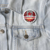 Vlag Chinese Chinese Canadese bomen Ronde Button 5,7 Cm (In situ)
