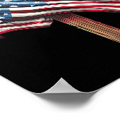 Vlag Christelijk Kruis Jezus 4 van juli Patriottis Poster (Hoek)