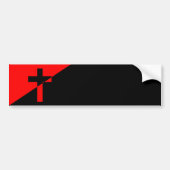 Vlag Christelijk-socialisme en anarchisme (Bevrijd Bumpersticker (Voorkant)