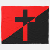 Vlag Christelijk-socialisme en anarchisme (Bevrijd Fleece Deken (Voorkant (Horizontaal))