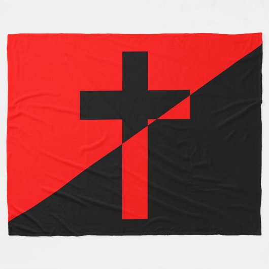Vlag Christelijk-socialisme en anarchisme (Bevrijd Fleece Deken (Voorkant (Horizontaal))