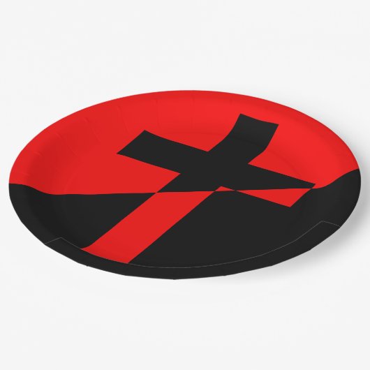 Vlag Christelijk-socialisme en anarchisme (Bevrijd Papieren Bordje (Gekanteld)