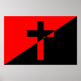 Vlag Christelijk-socialisme en anarchisme (Bevrijd Poster
