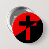 Vlag Christelijk-socialisme en anarchisme (Bevrijd Ronde Button 7,6 Cm (Voorkant /achterkant)