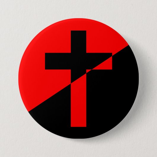 Vlag Christelijk-socialisme en anarchisme (Bevrijd Ronde Button 7,6 Cm (Voorkant)