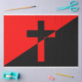 Vlag Christelijk-socialisme en anarchisme (Bevrijd Tissuepapier (Craft)