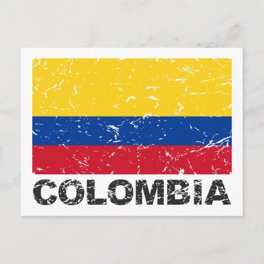  vlag Colombia Briefkaart (Voorkant)