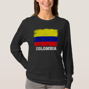 vlag Colombia Land Retro Flag Colombiaans T-shirt