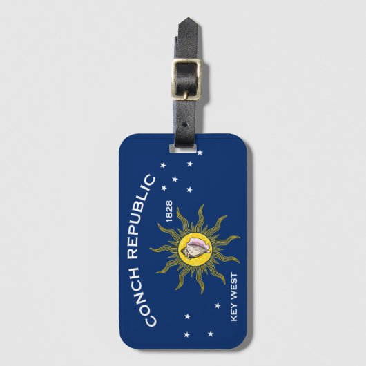 Vlag Conch Republic Bagagelabel (Voorkant (verticaal))