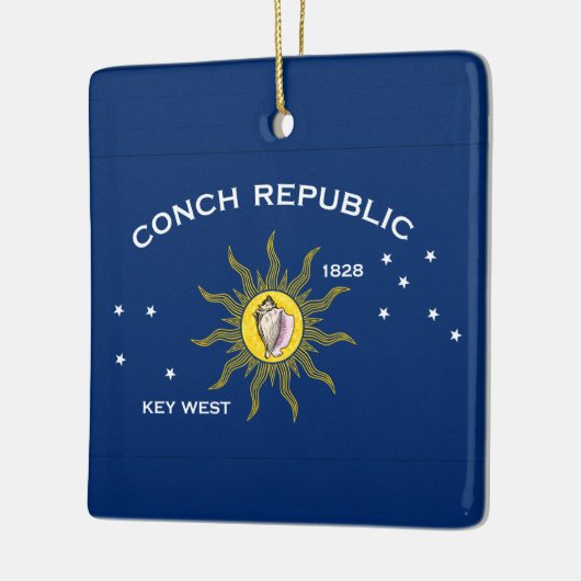 Vlag Conch Republic Keramisch Ornament (Links)