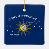 Vlag Conch Republic Keramisch Ornament (Achterkant)