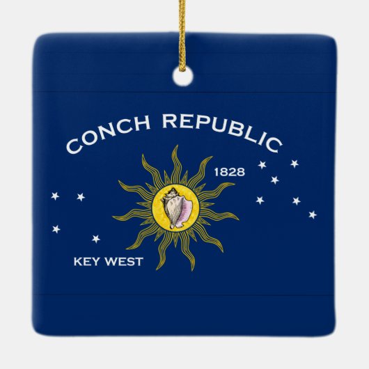 Vlag Conch Republic Keramisch Ornament (Achterkant)