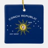 Vlag Conch Republic Keramisch Ornament (Voorkant)