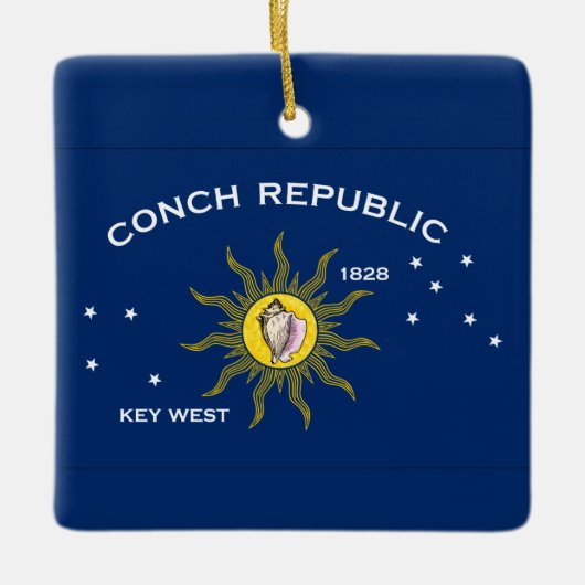 Vlag Conch Republic Keramisch Ornament (Voorkant)