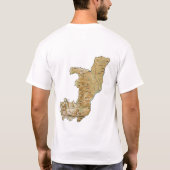 Vlag Congo-Brazzaville en Kaart T-Shirt (Achterkant)