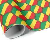 Vlag Congo-Brazzaville Honeycomb Wrappapier Cadeaupapier (Rol Hoek)