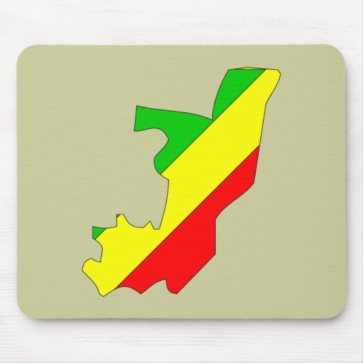 vlag Congo-Brazzaville Muismat (Voorkant)