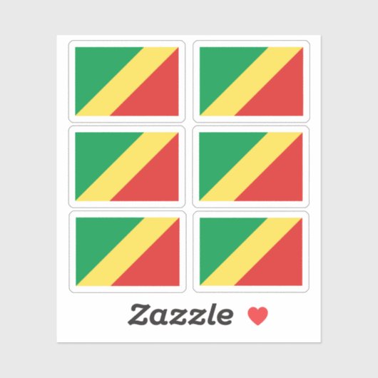 Vlag Congo - een collectie-sticker Sticker (Vel)