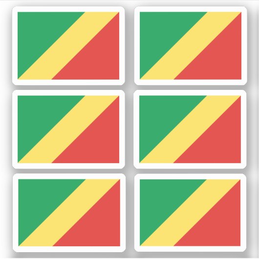 Vlag Congo - een collectie-sticker Sticker (Voorkant)