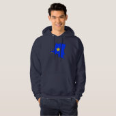 vlag Congo Kinshasa Hoodie (Voorkant volledig)