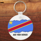 Vlag Congo Sleutelhanger (Voorkant)