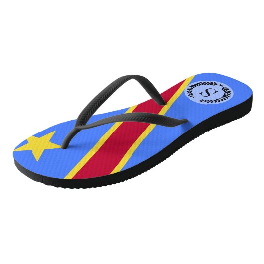 Vlag Congo Teenslippers (Schuin)