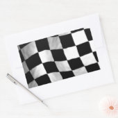 Vlag controleur rechthoekige sticker (Envelop)