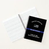 Vlag Cop Aangepaste thin Blue Line Police Officer Notitieboek (Binnen)