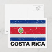  vlag Costa Rica Briefkaart (Voorkant / Achterkant)