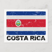  vlag Costa Rica Briefkaart (Voorkant)