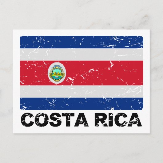  vlag Costa Rica Briefkaart (Voorkant)