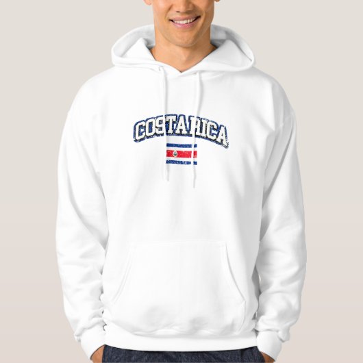  vlag Costa Rica Hoodie (Voorkant)