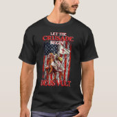 Vlag Crusader Knight Templa van de kandidaat voor  T-shirt (Voorkant)