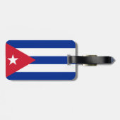 Vlag Cuba-Bagagelabel met lederen riem Bagagelabel (Achterkant horizontaal)