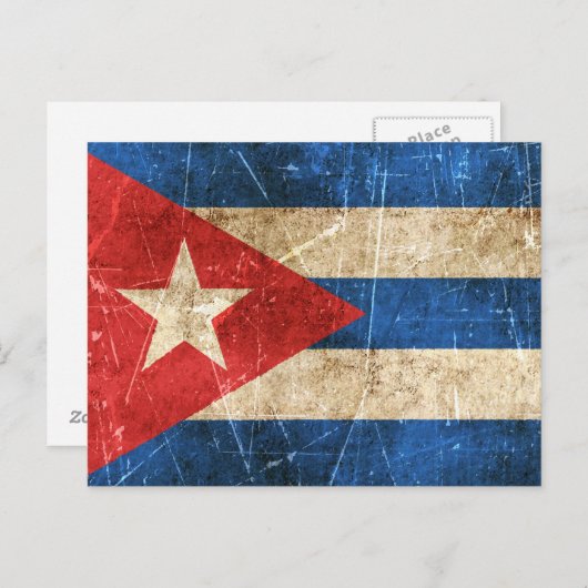 vlag Cuba Briefkaart (Voorkant / Achterkant)