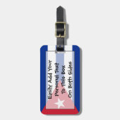 Vlag Cuba Easy ID Personal Bagagelabel (Voorkant verticaal)