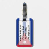 Vlag Cuba Easy ID Personal Bagagelabel (Achterkant verticaal)