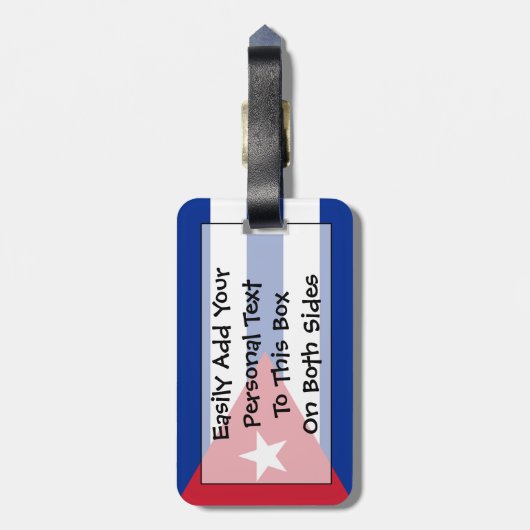 Vlag Cuba Easy ID Personal Bagagelabel (Achterkant verticaal)