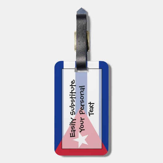 Vlag Cuba Easy ID Personal Bagagelabel (Achterkant verticaal)