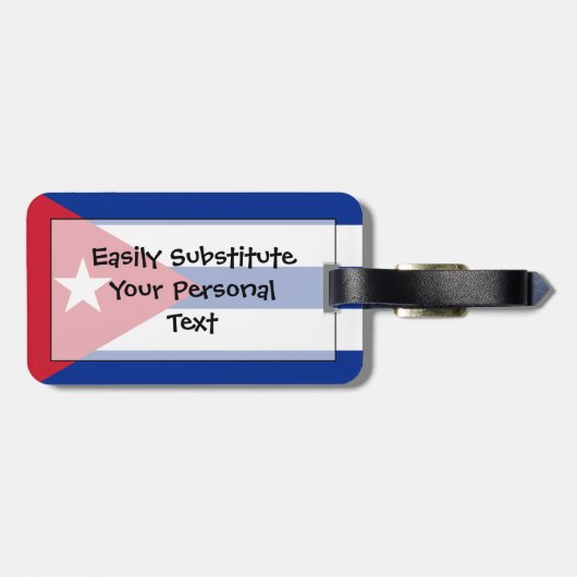 Vlag Cuba Easy ID Personal Bagagelabel (Achterkant horizontaal)